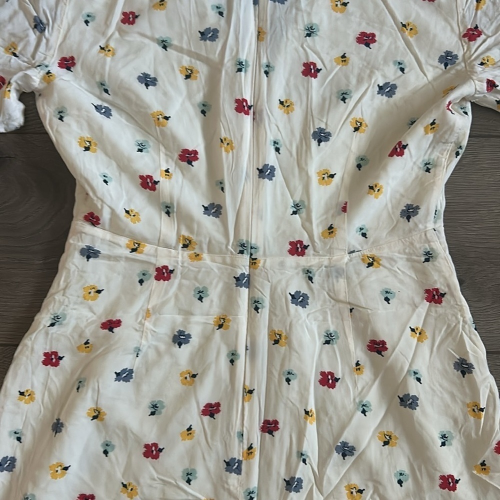 MADEWELL Orchard Flutter Sleeve Dress in Confetti Floral Size 0 - Picture 7 of 8